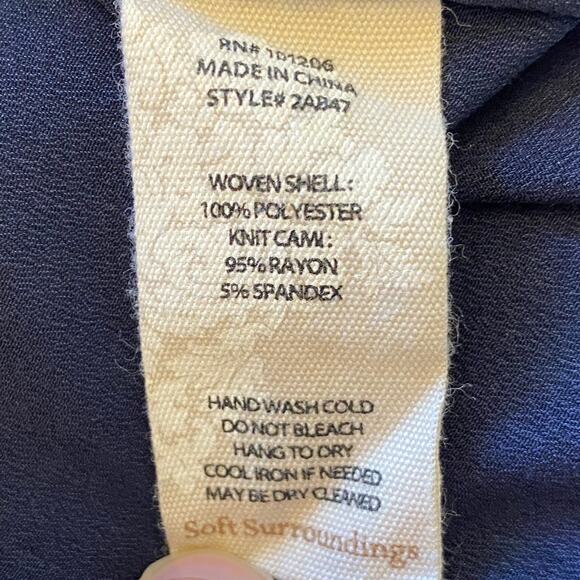 Soft Surroundings Blue V-Neck Split Ruffle Sleeve Tunic XS - Picture 6 of 9